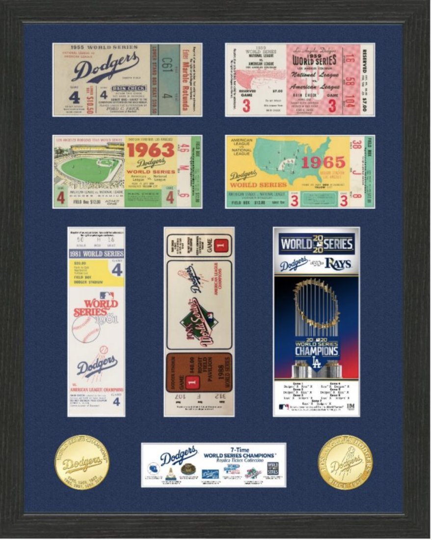 Los Angeles Dodgers 7-Time World Series Champions Ticket Collection (1 of 1)