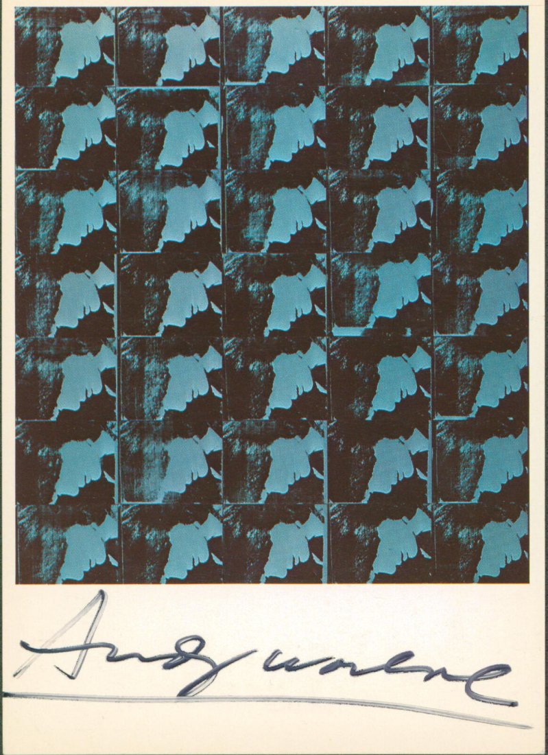 Andy Warhol Signed Jacqueline Kennedy Onassis Postcard (JSA LOA) (1 of 2)