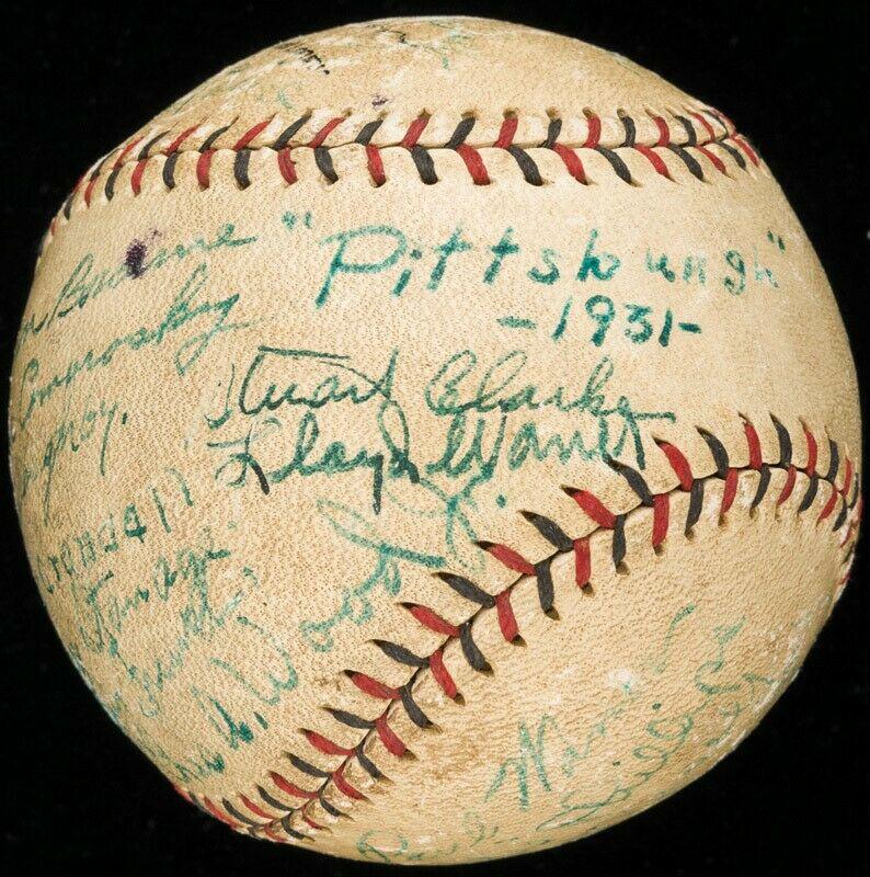 1931 Pittsburgh Pirates Team Signed Baseball Pie Traynor Paul & Lloyd Waner (JSA LOA) (1 of 3)