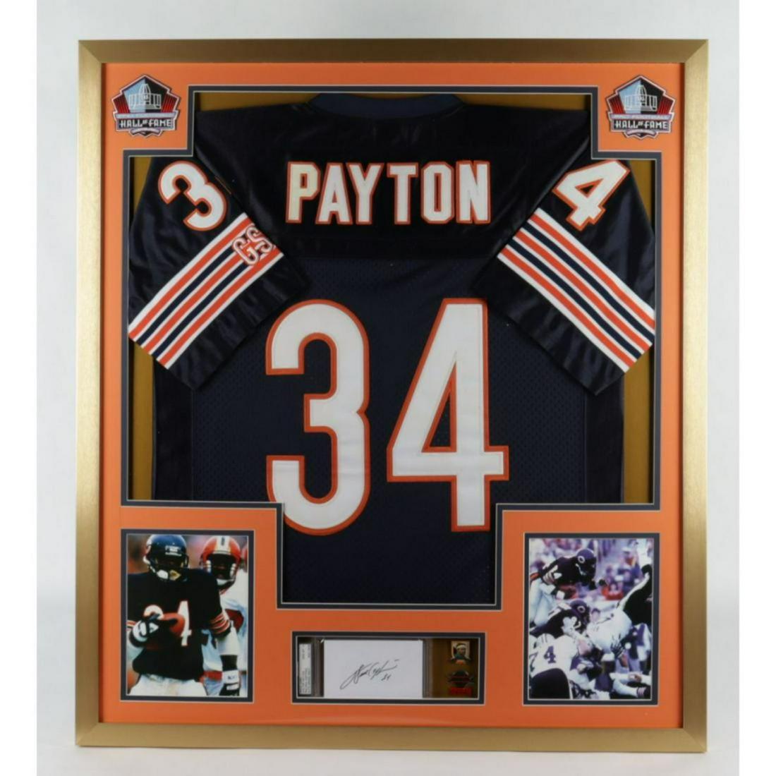 Walter Payton Signed 32x36 Custom Framed Cut Display (1 of 1)