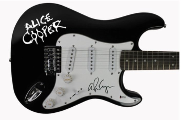 Alice Cooper Signed Guitar (Beckett COA): Alice Cooper Signed Guitar (Beckett COA)