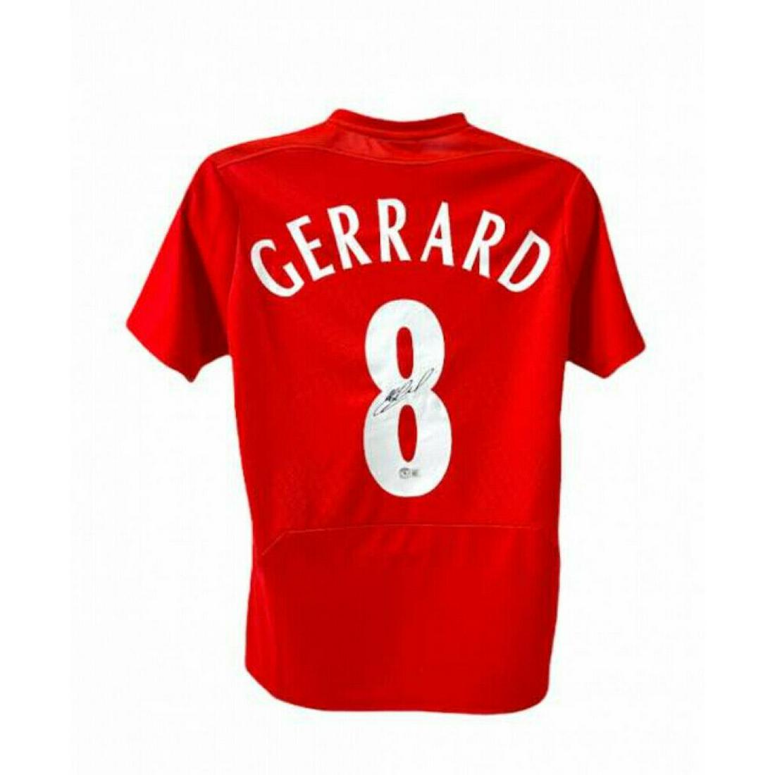 Steven Gerrard Signed Liverpool Jersey BAS COA: Steven Gerrard Signed Liverpool Jersey BAS COA