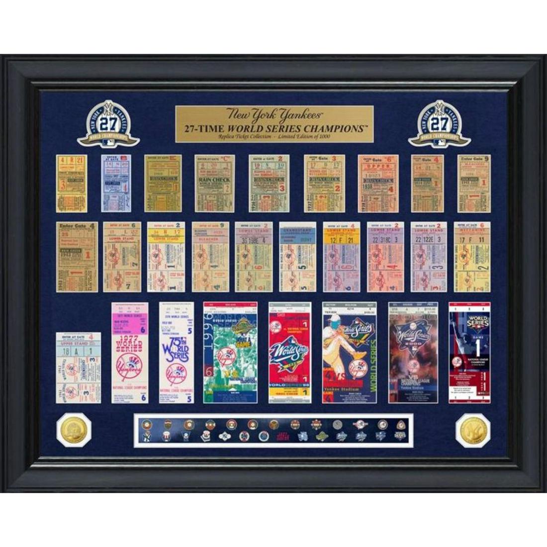 New York Yankees World Series Deluxe Gold Coin & Ticket Collection (1 of 1)