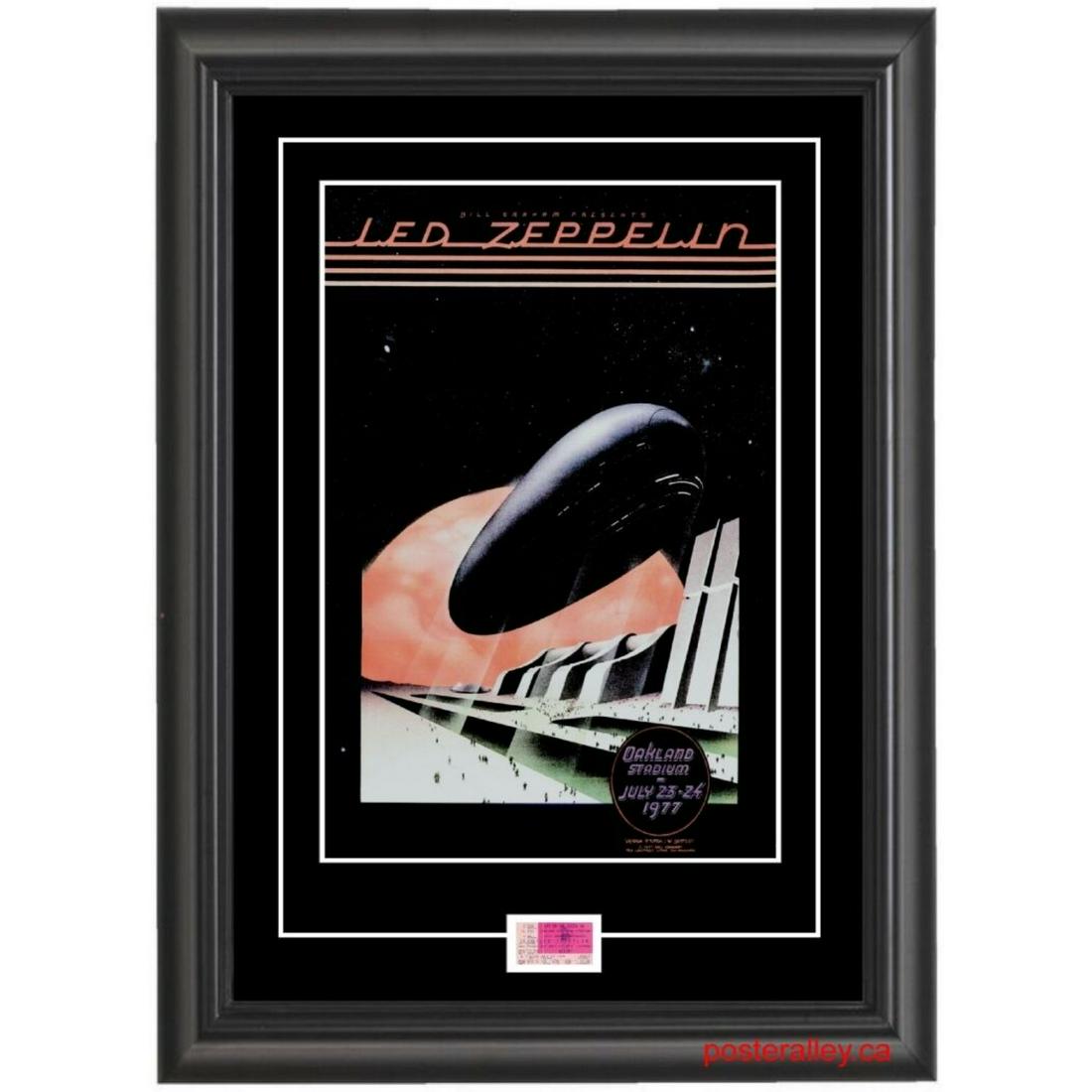 Led Zeppelin 1977 Concert Poster & Ticket Set Framed (1 of 1)