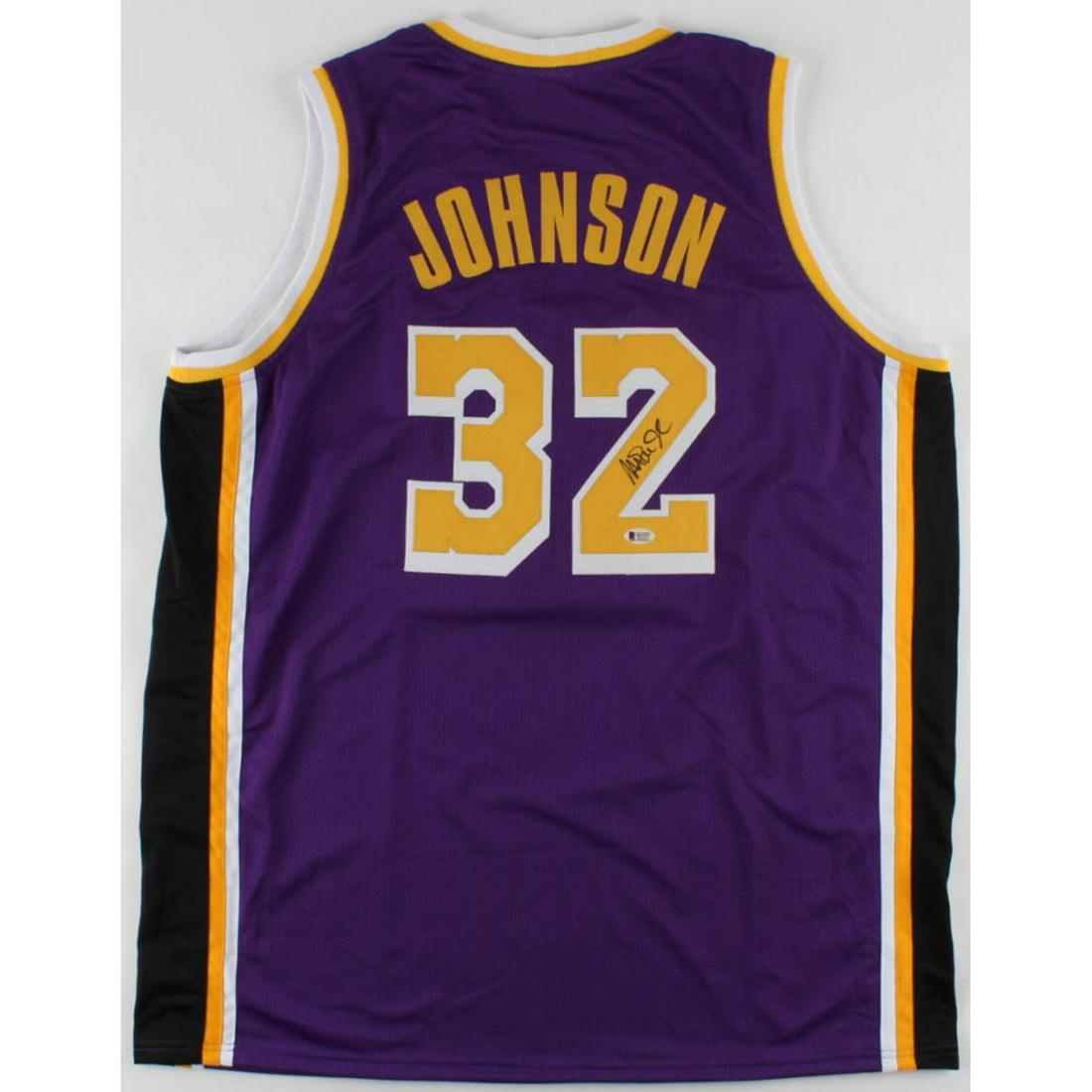 Magic Johnson Signed Jersey (Beckett COA) (1 of 1)