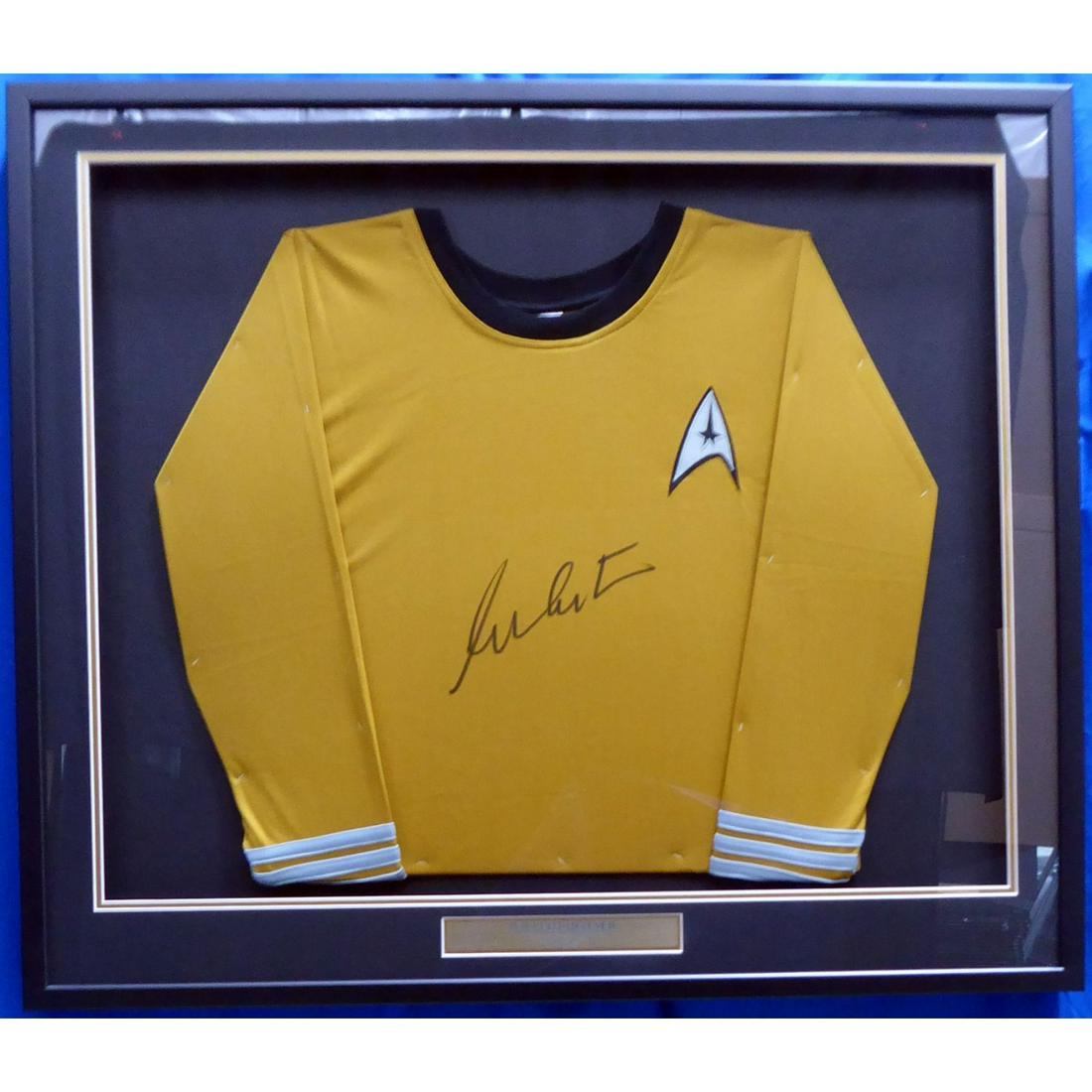 William Shatner Autographed Framed Star Trek Uniform Shirt JSA Stock #160686 (1 of 1)