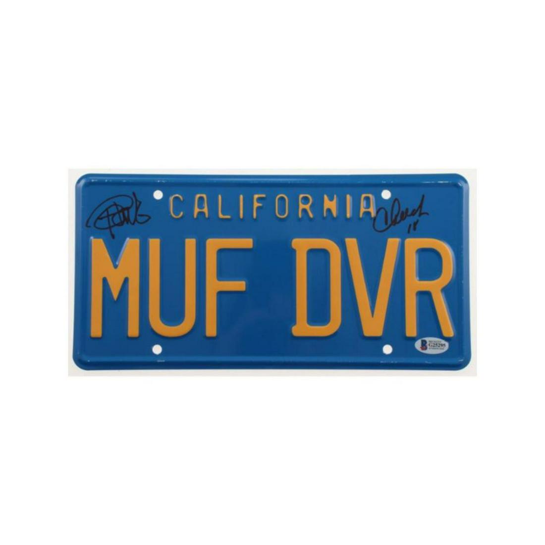 Cheech Marin & Tommy Chong Signed "Up in Smoke" License Plate (Beckett COA) (1 of 1)