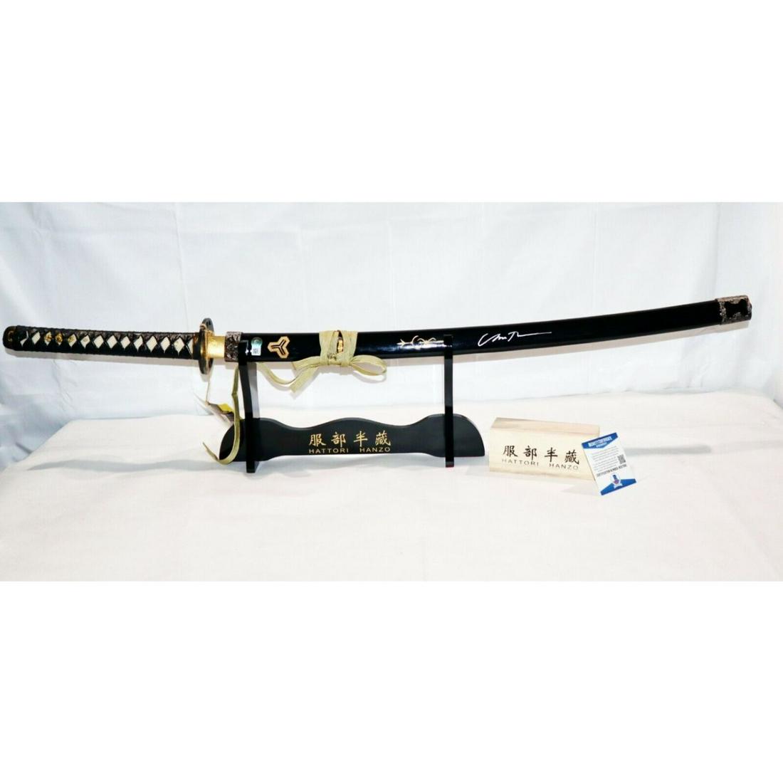 Uma Thurman Signed Kill Bill Hattori Hanzo Bride Sword Prop (BAS COA): Uma Thurman Signed Kill Bill Hattori Hanzo Bride Sword Prop (BAS COA)