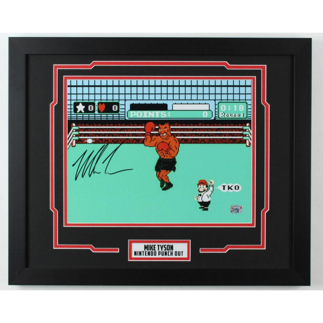 Mike Tyson Signed "Punch-Out!!" 18x22 Custom Framed Photo Display (Fiterman Hologram) (1 of 1)