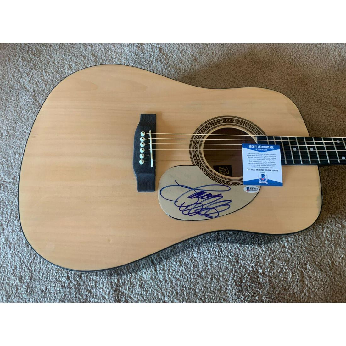 Jason Aldean Signed Acoustic Guitar (BAS COA) (1 of 1)