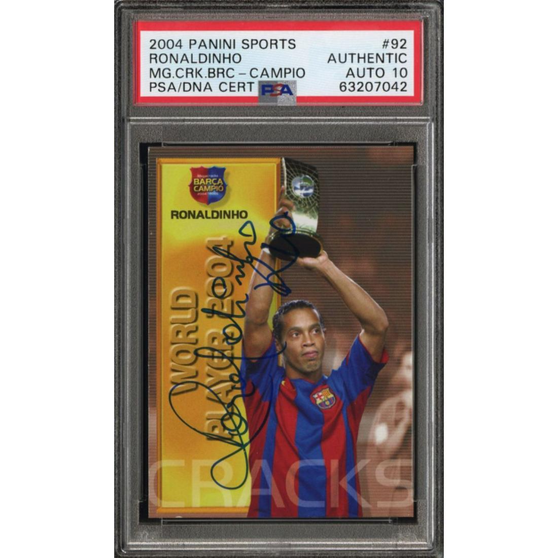 2004 Panini Sports Ronaldinho PSA 10 AUTO (63207042) (1 of 1)