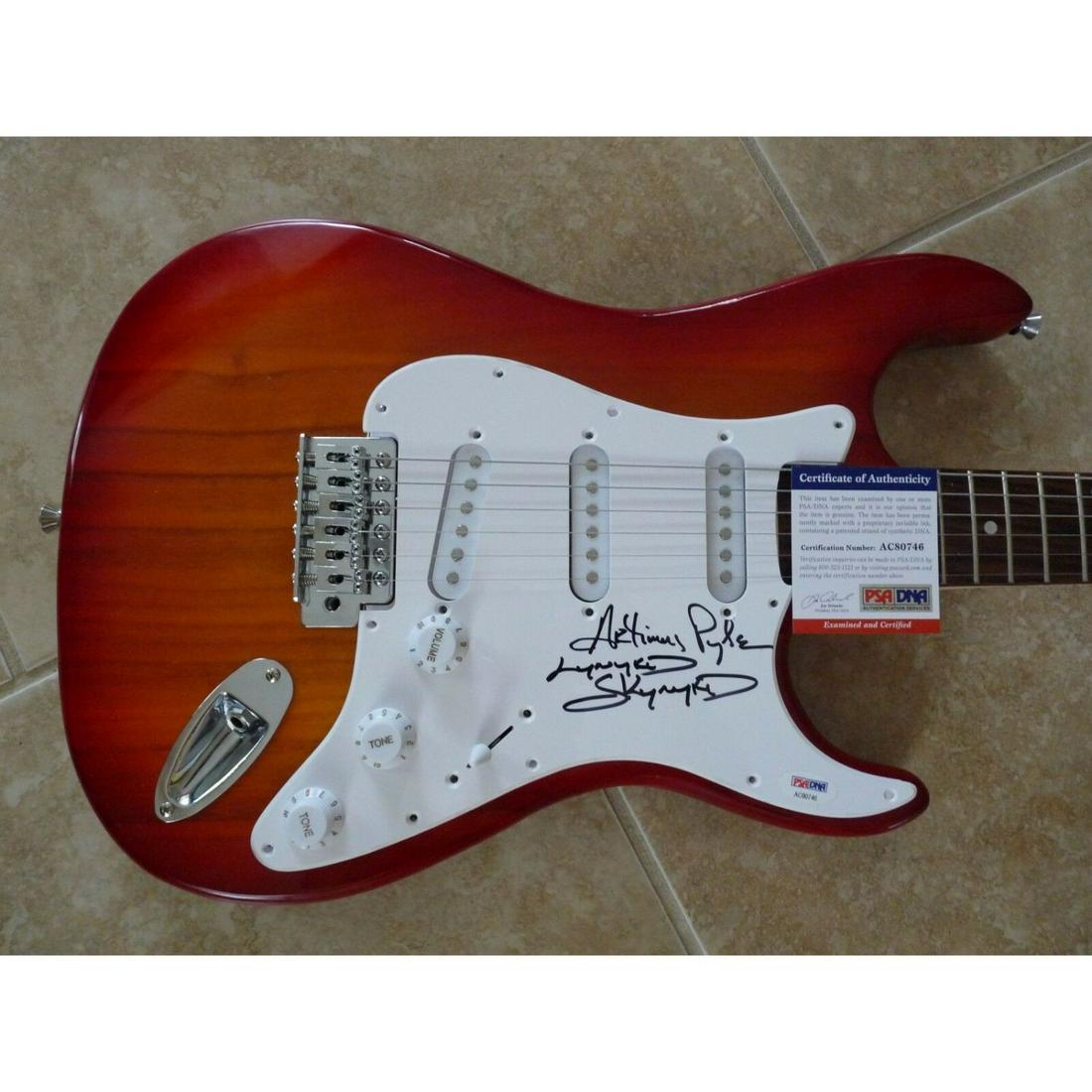 Artimus Pyle Signed Guitar Lynyrd Skynyrd Inscription (PSA COA) (1 of 2)