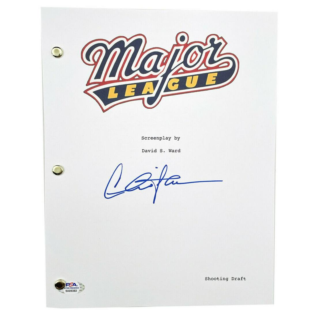 Charlie Sheen Signed Major League Movie Script (PSA COA) (1 of 1)