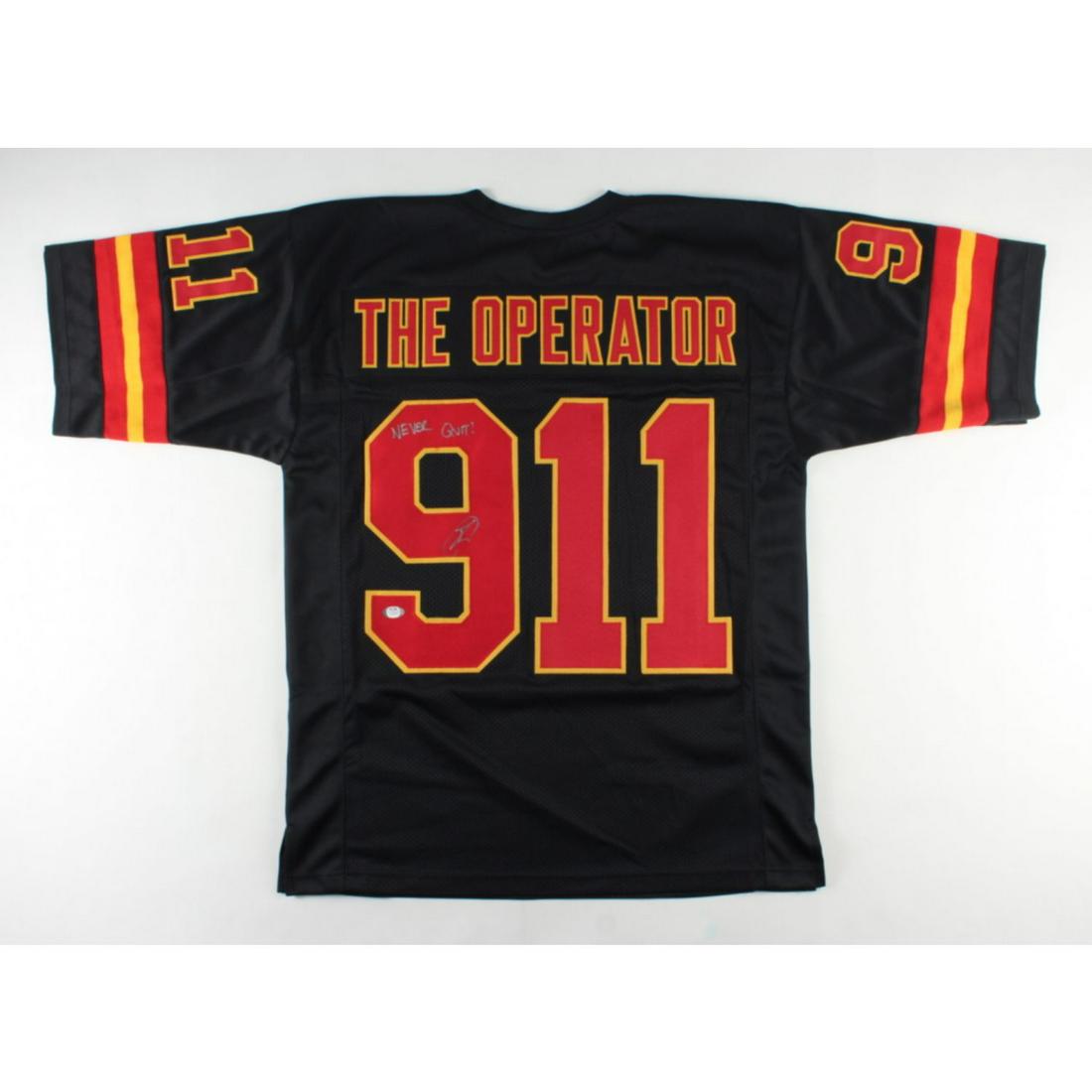 Robert O'Neill Signed "The Operator" 9/11 Tribute Jersey Inscribed "Never Quit!" (PSA) (1 of 2)