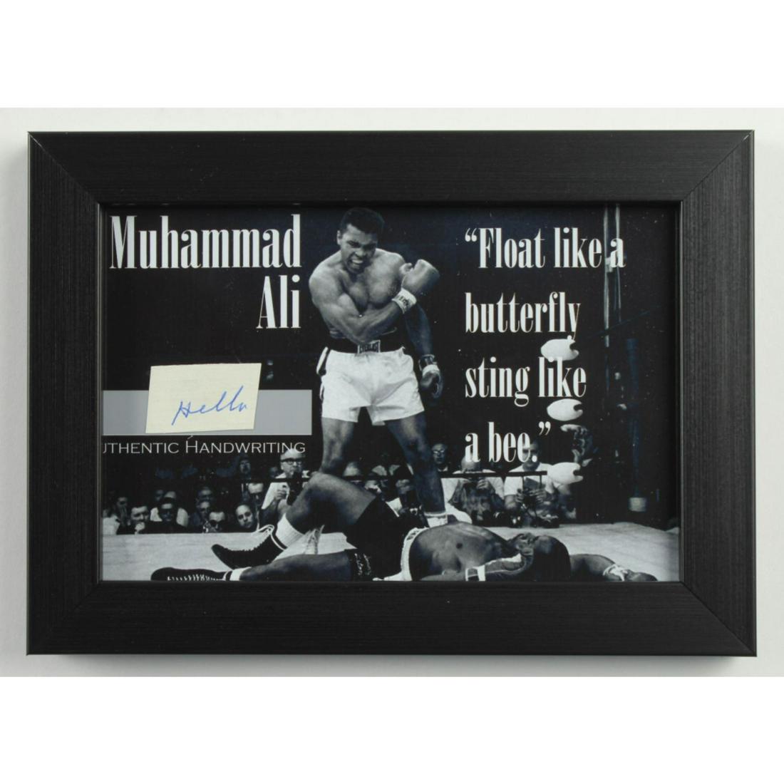 Muhammad Ali 5x7 Custom Framed Display with (1) Hand-Written Word (JSA LOA) (1 of 2)