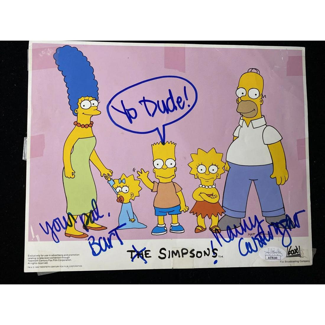 Nancy Cartwright Signed The Simpsons Photo (JSA) (1 of 1)