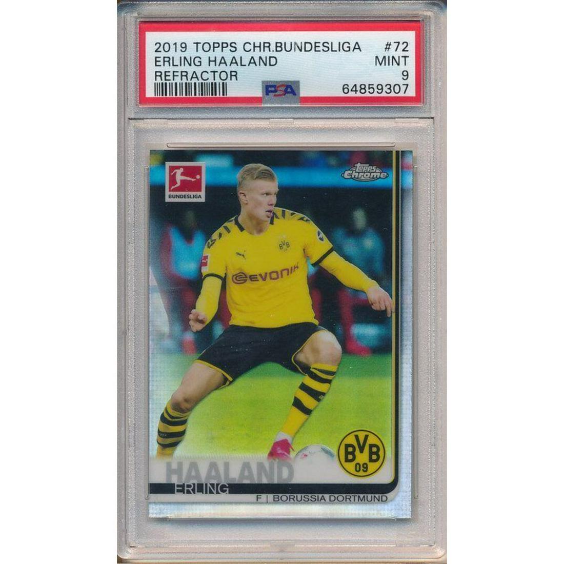 2019 Topps Chrome Bundesliga Refractor #72 Erling Haaland (PSA 9) (1 of 1)