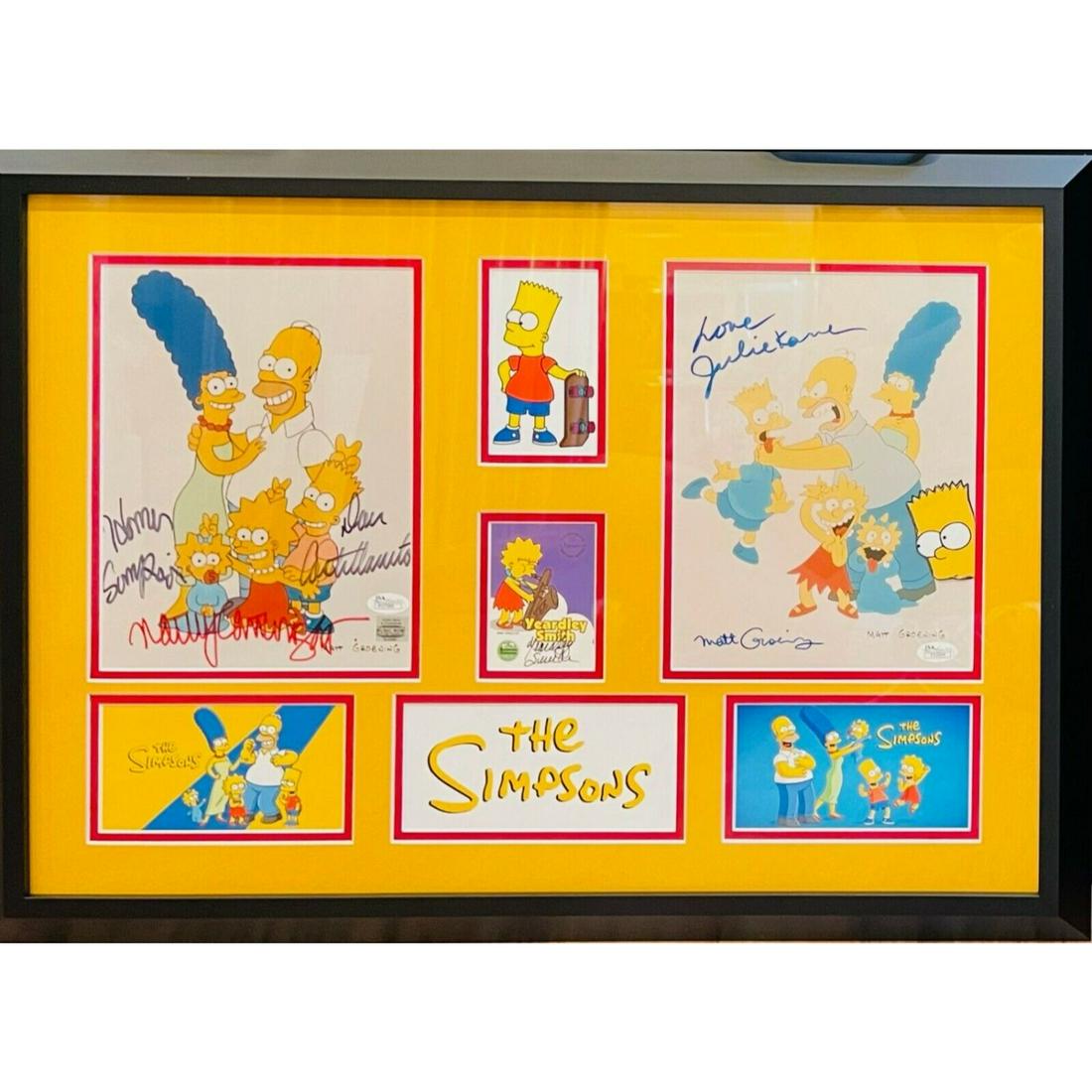 THE SIMPSONS Signed Framed MATT GROENIG KAVNER CARTWRIGHT (JSA) (1 of 3)