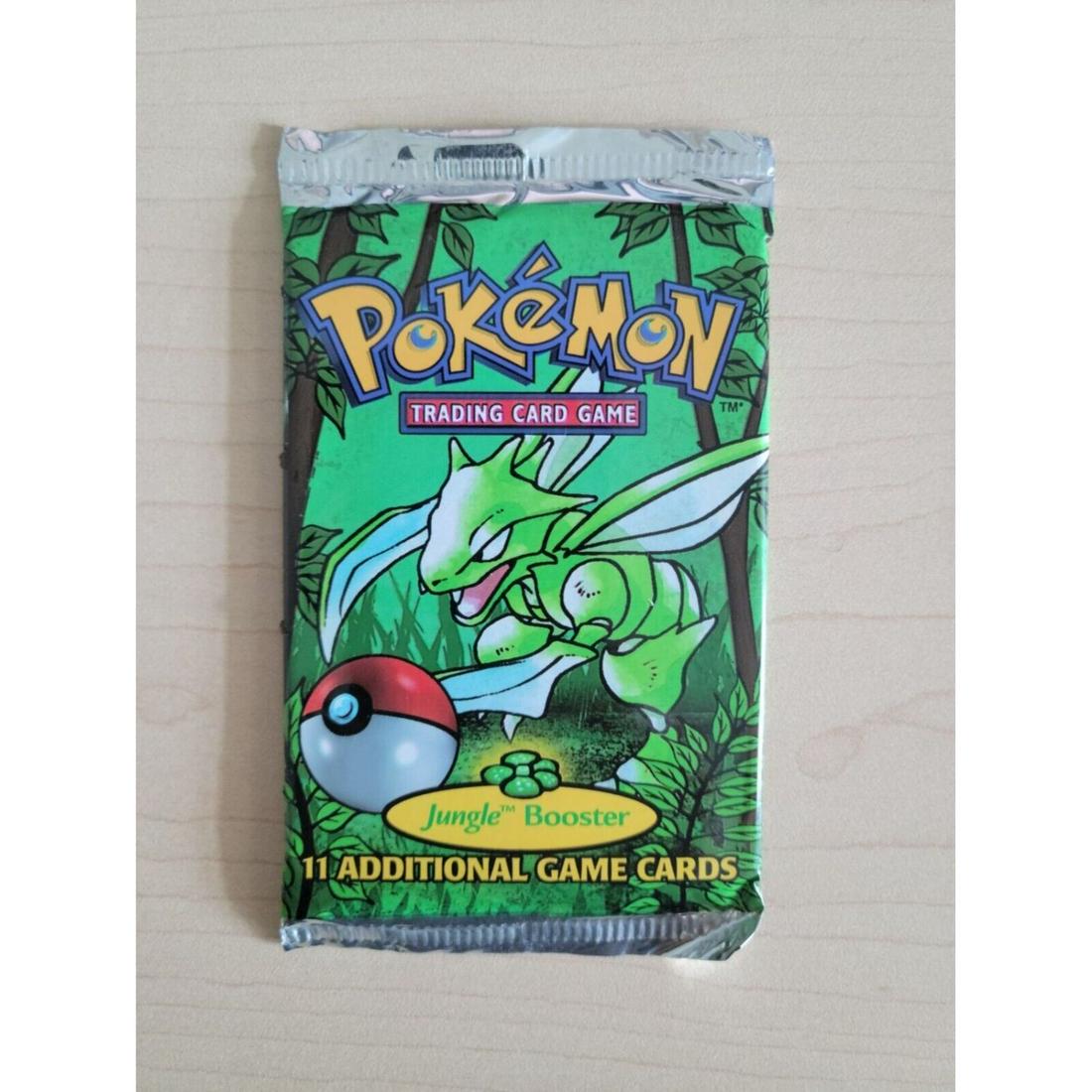 1999 Pokemon Jungle Booster Pack Factory Sealed Unlimited Series (Scyther): 1999 Pokemon Jungle Booster Pack Factory Sealed Unlimited Series (Scyther)