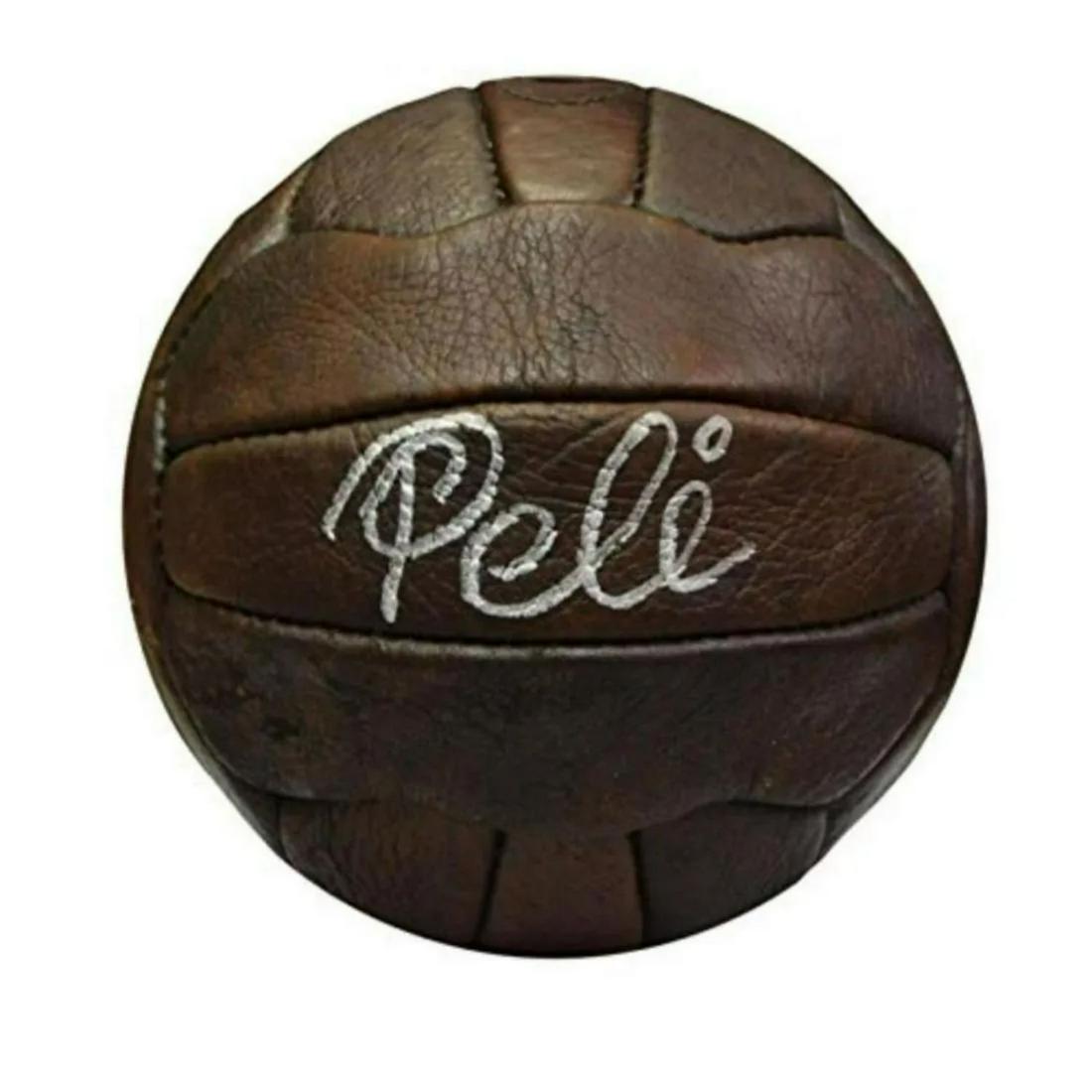 RARE PELE SIGNED VINTAGE 50s BALL (BAS COA) (1 of 1)