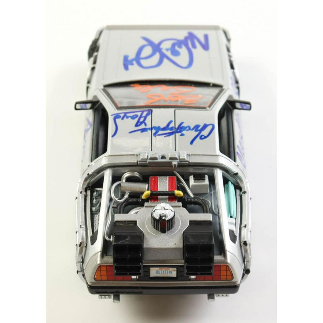 "Back to the Future" DeLorean Time Machine 1:24 Scale Die-Cast Car Signed by (4) with Christopher (1 of 2)