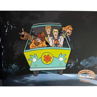 SCOOBY DOO Mystery Machine Sericel Cartoon Animation Art Cel Hanna Barbera (11x14): SCOOBY DOO Mystery Machine Sericel Cartoon Animation Art Cel Hanna Barbera (11x14)