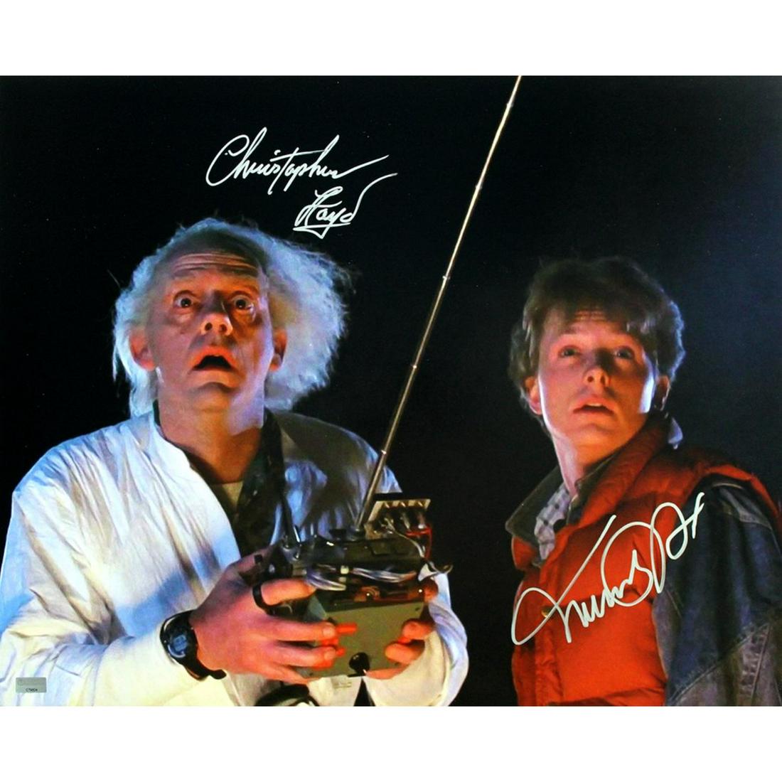 Christopher Lloyd and Michael J. Fox Dual Signed 11 x 14 Photo (Beckett) (1 of 1)