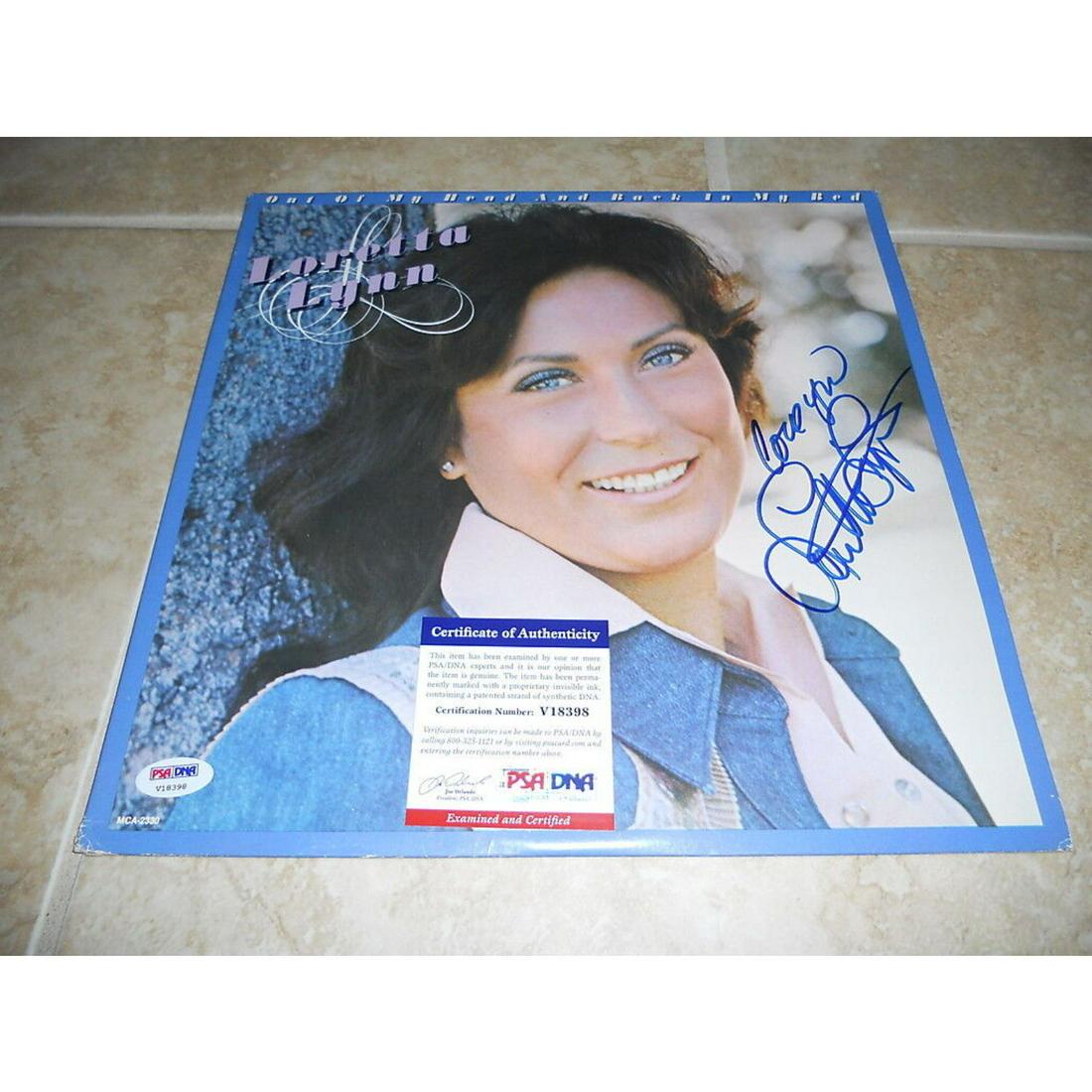 Loretta Lynn Signed Out Of My Head LP Album Record (PSA COA) (1 of 1)