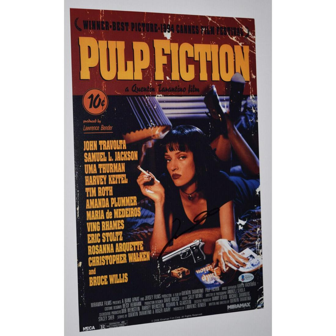 John Travolta Signed Autographed Pulp Fiction 11x17 Movie Poster (Beckett COA) (1 of 1)
