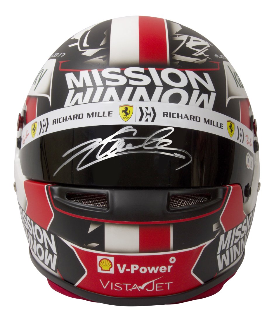 1:1 Full Size Ferrari Helmet Charles Leclerc Signed Limited Edition (BAS COA) (1 of 2)