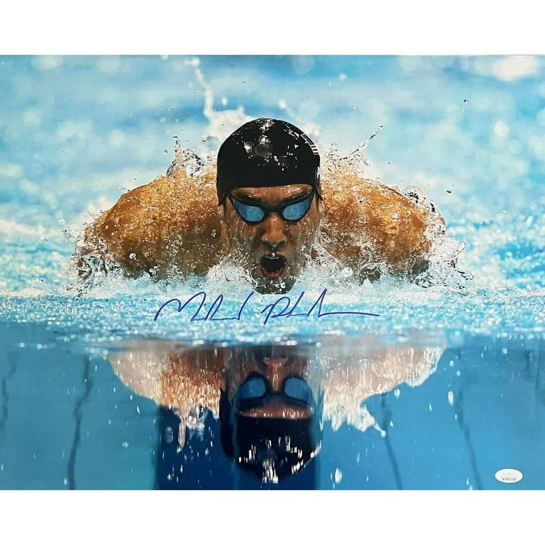 Michael Phelps Signed USA Olympics Swimming 16x20 Photo (JSA COA) (1 of 1)