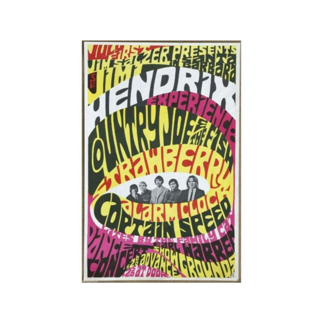 Jimi Hendrix Experience Authentic Original Vintage 1967 Concert Promo Poster (1 of 1)