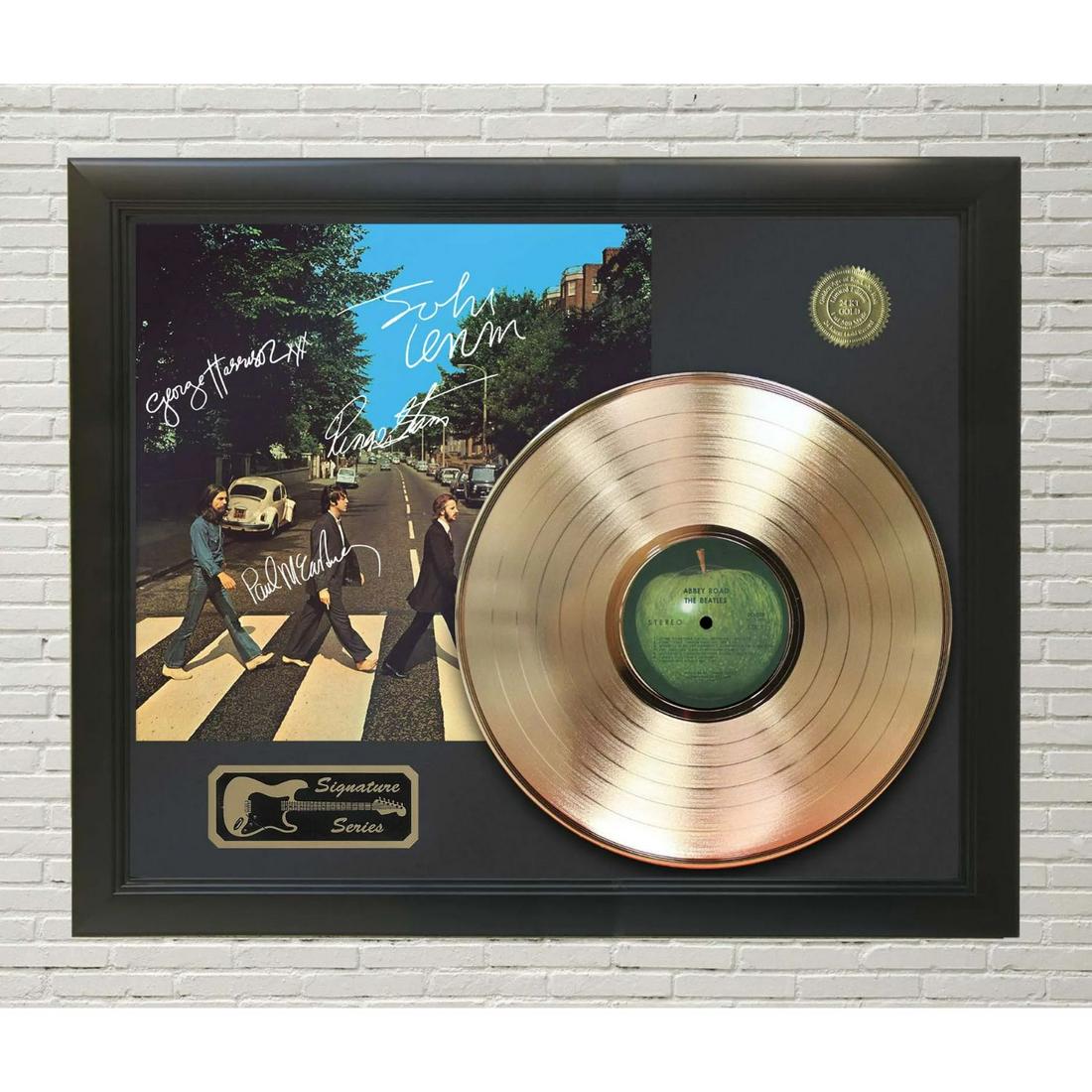 Beatles â€“ Abbey Road Framed Signature Gold LP Record Display M4 (1 of 1)
