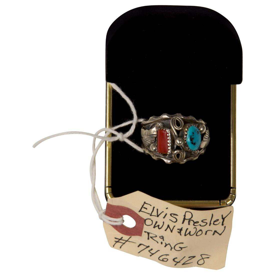 Elvis Pressley Owned & Worn Native American Ring (Vernon Presley LOA) (1 of 2)