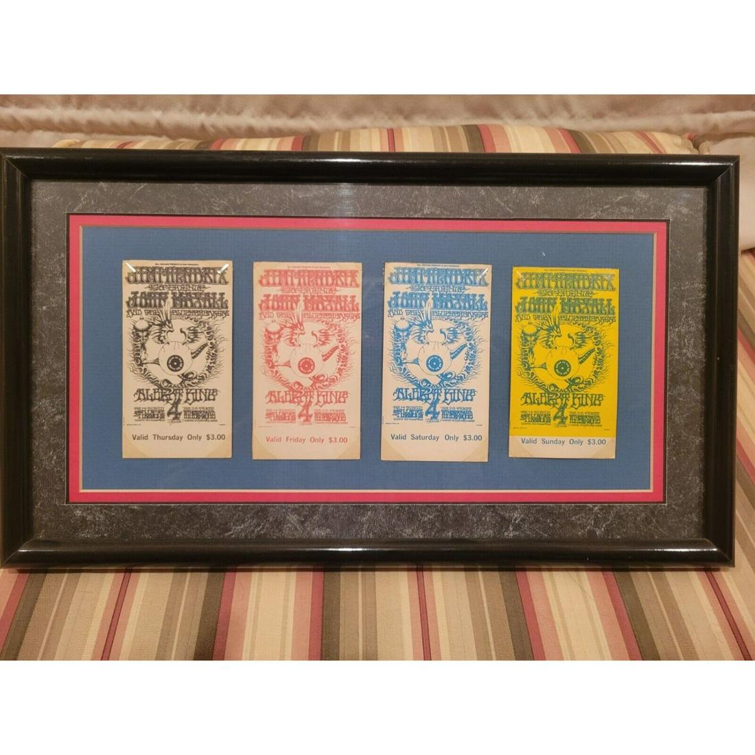 Jimi Hendrix Original 1968 Tickets Set of Four Flying Eyeballs (1 of 1)