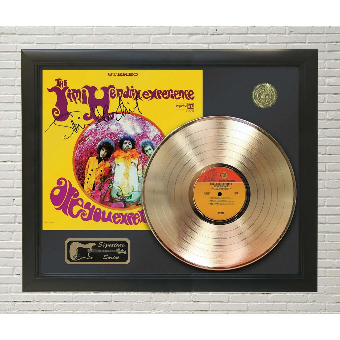 Jimi Hendrix â€“ Are You Experienced Framed Signature Gold LP Record Display M4 (1 of 1)