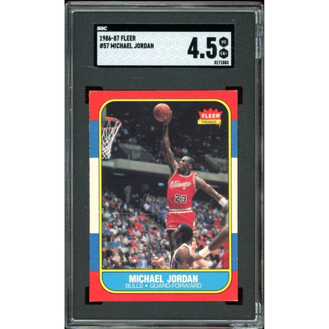 Michael Jordan 1986 Fleer #57 Rookie Card (SGC 4.5) (1 of 2)