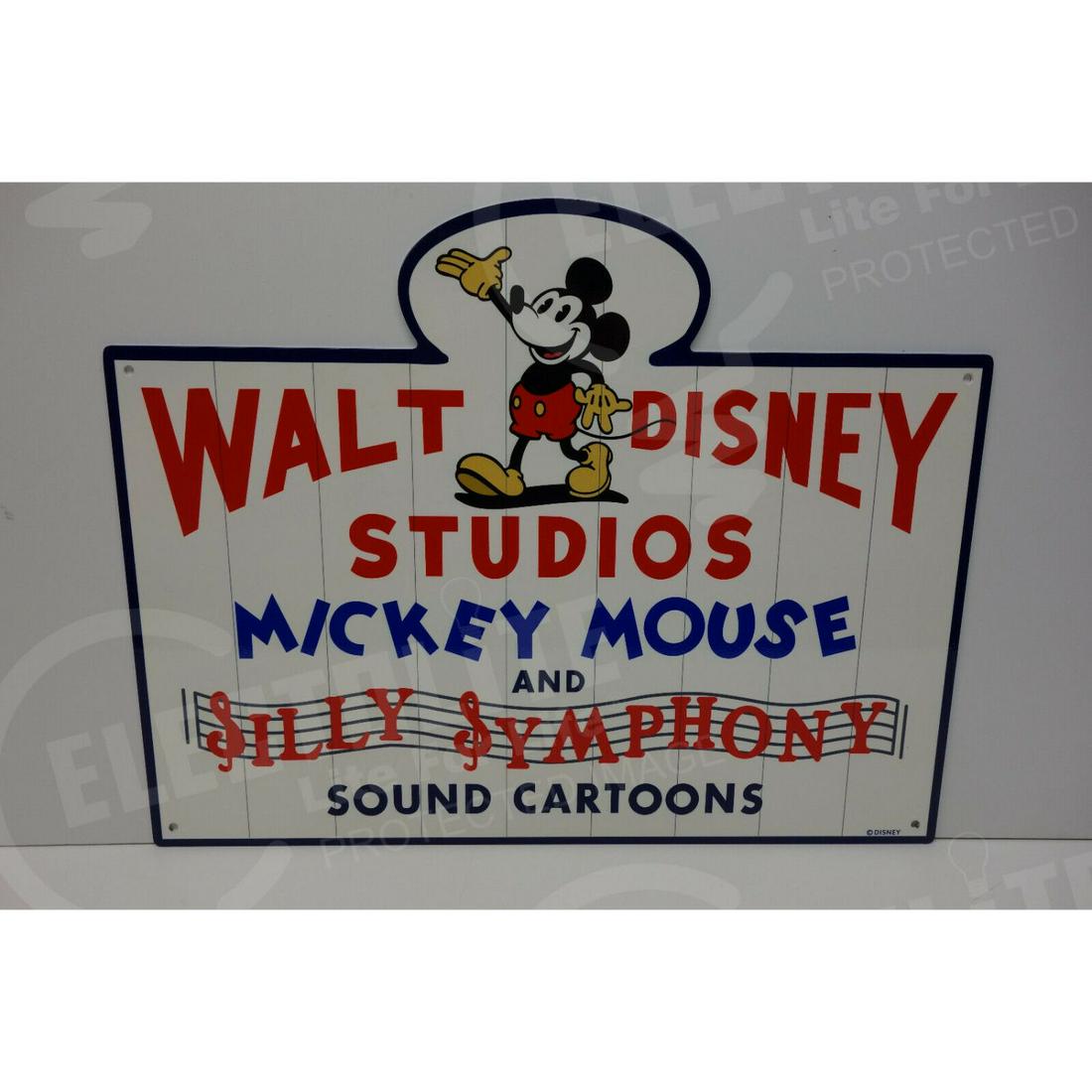 Classic Walt Disney Studios Mickey Mouse & Silly Symphony Metal Sign (1 of 1)
