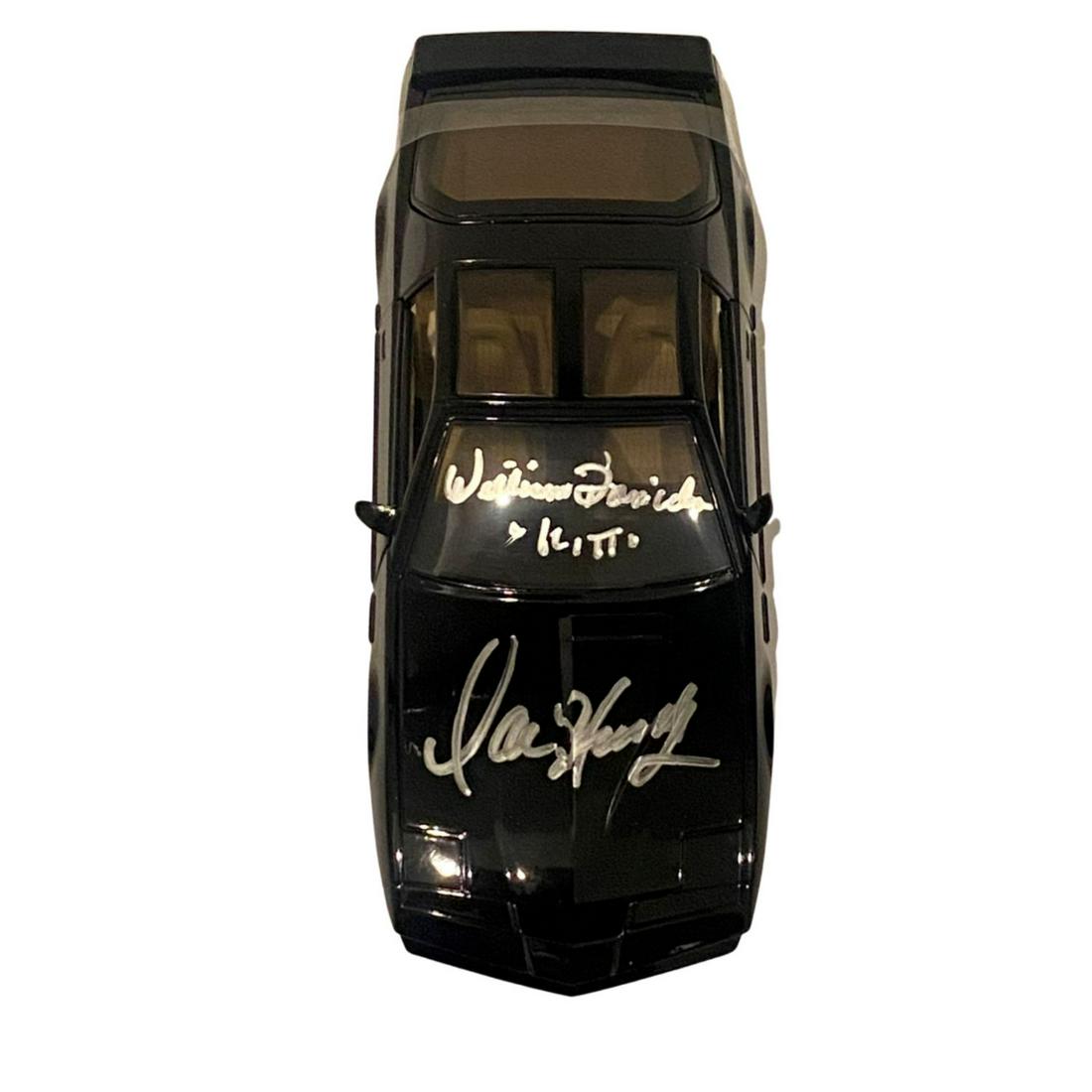 DAVID HASSELHOFF & WILLIAM DANIELS SIGNED KNIGHT RIDER DIECAST 1:24 CAR (BECKETT COA) (1 of 2)