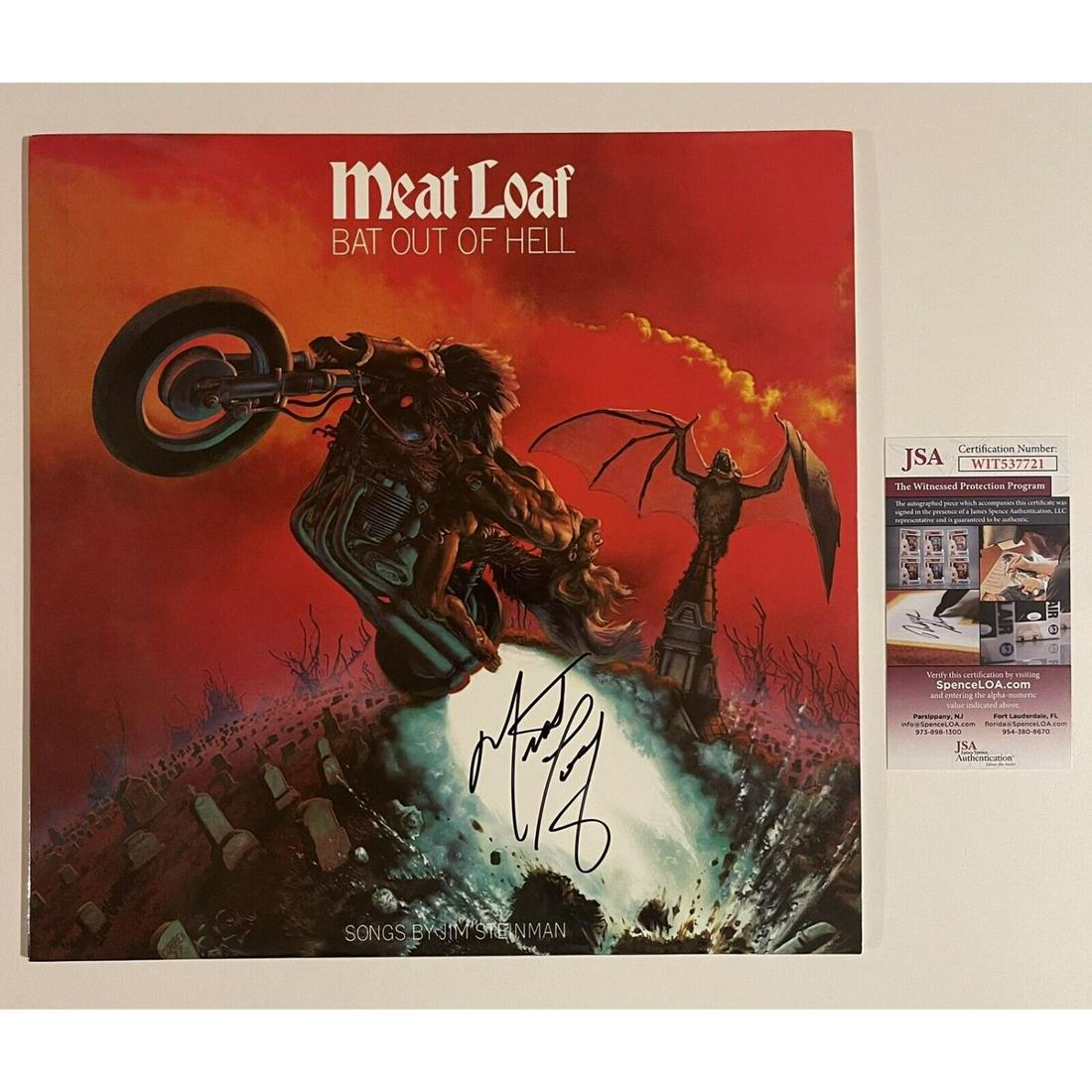 Meatloaf Signed "Bat Out Of Hell" Vinyl Record LP (JSA COA) (1 of 1)