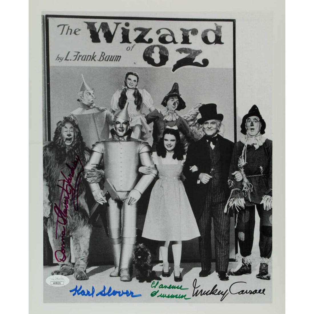 "The Wizard Of Oz" 11x14 Photo Cast-Signed by (4) with Mickey Carroll, Jerry Maren, Clarence (1 of 1)
