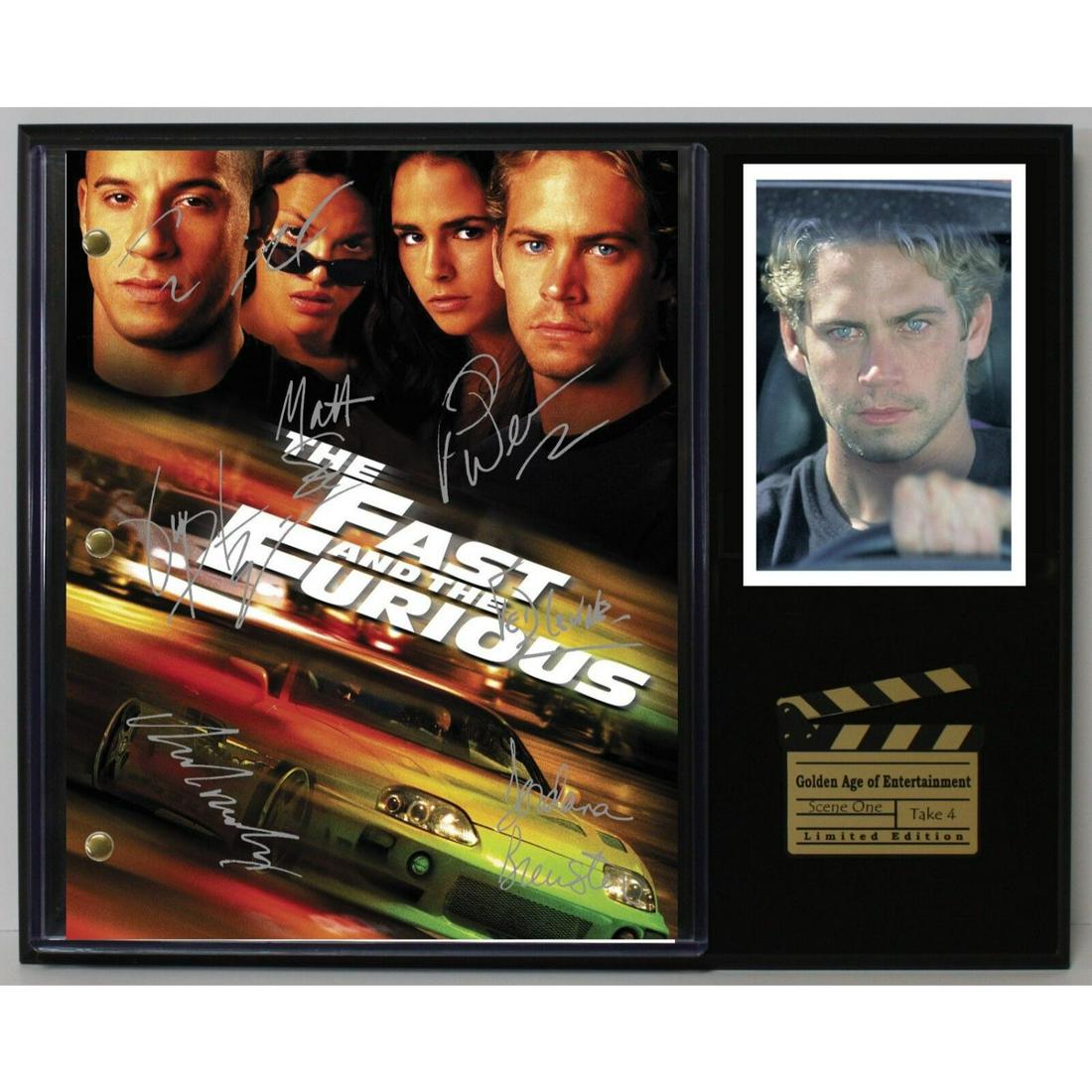 Fast And The Furious Reproduction Signed Movie Script Display "C3" (1 of 1)