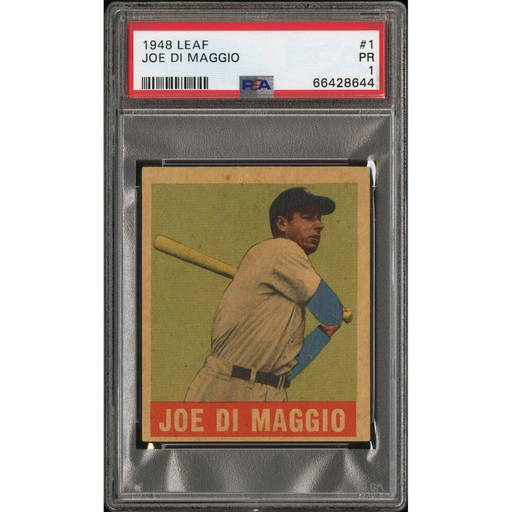 1948 Leaf Joe Di Maggio #1 New York Yankees DiMaggio (PSA 1) - Dec 17 ...