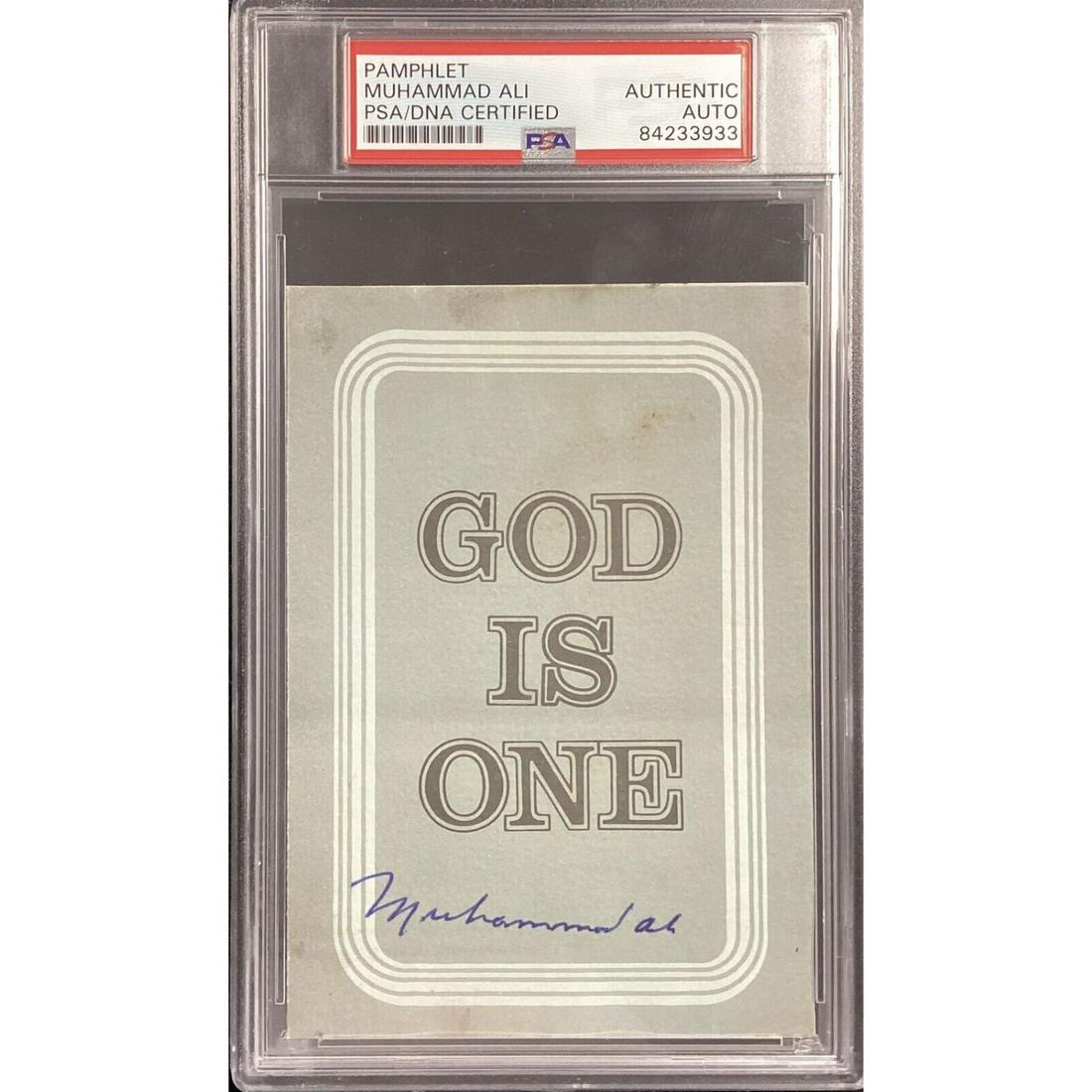 Muhammad Ali Signed "God Is One" Pamphlet (PSA) (1 of 2)