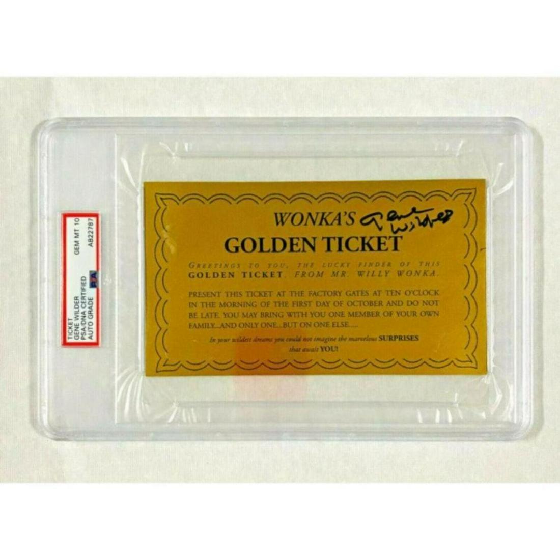 Gene Wilder Signed Willie Wonka Golden Ticket PSA/DNA (1 of 1)