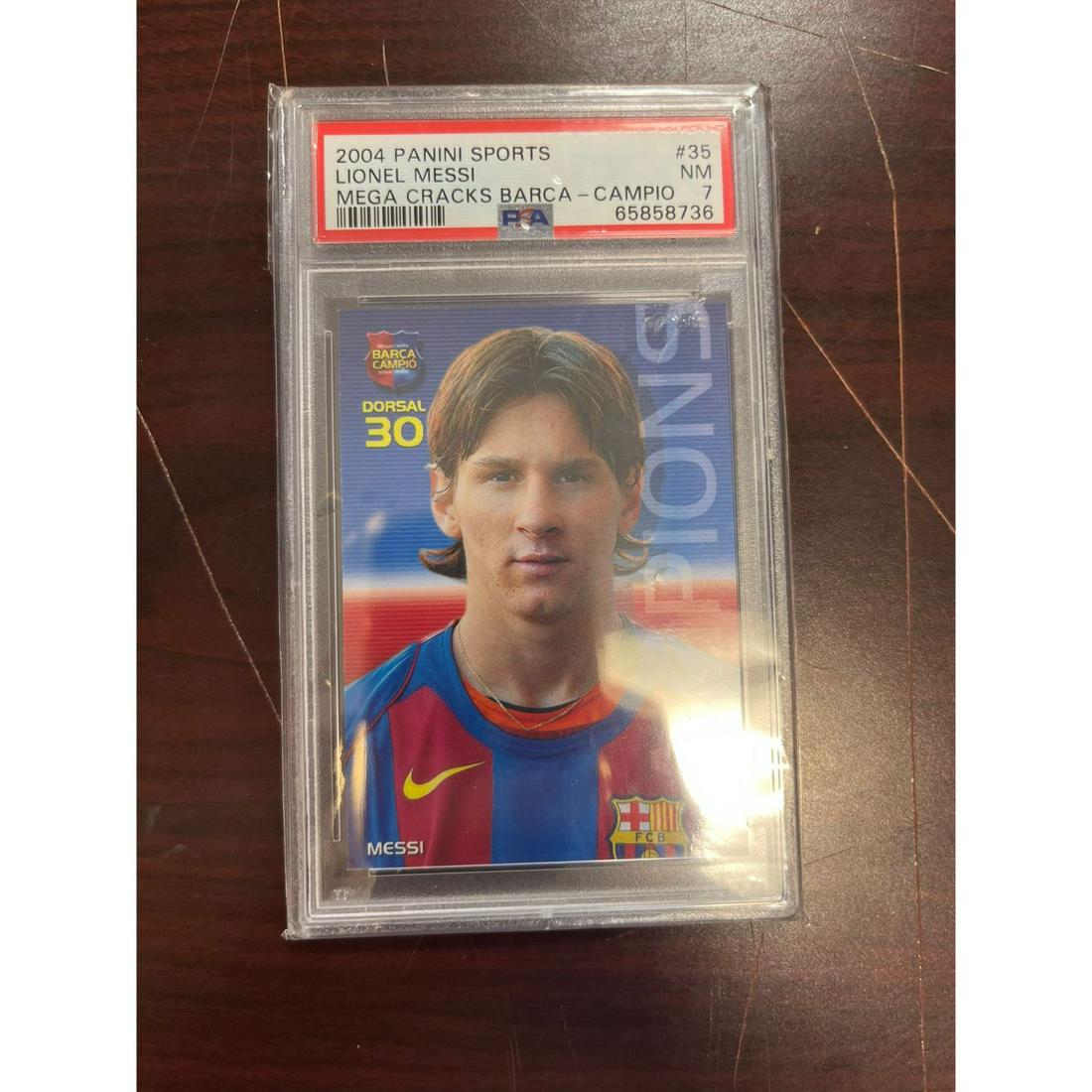 2004 Panini Sports Lionel Messi Mega Cracks Barca-Campio PSA 7 (1 of 2)