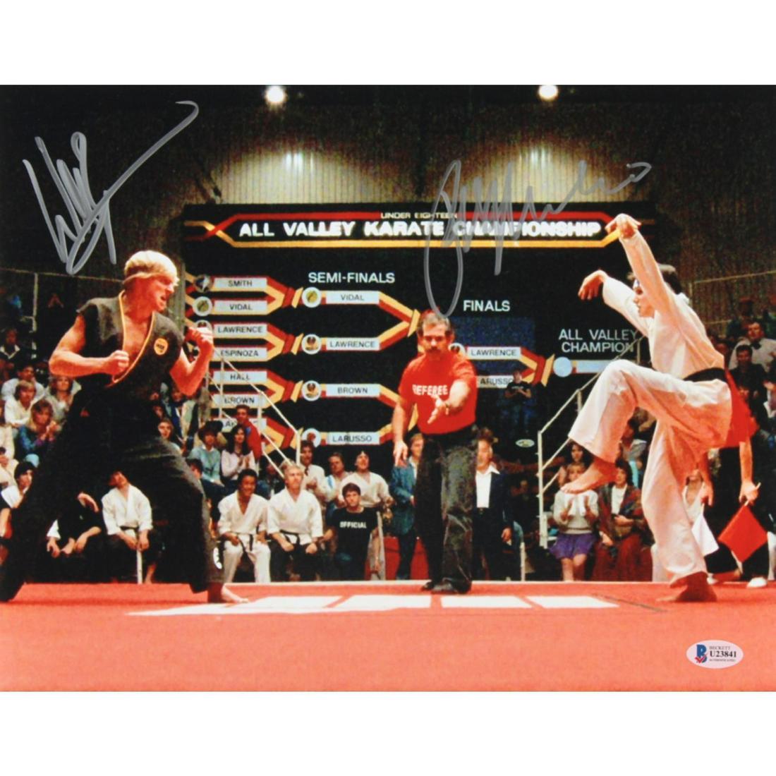 Ralph Macchio & William Zabka Signed "The Karate Kid" 11x14 Photo (Beckett COA) (1 of 1)
