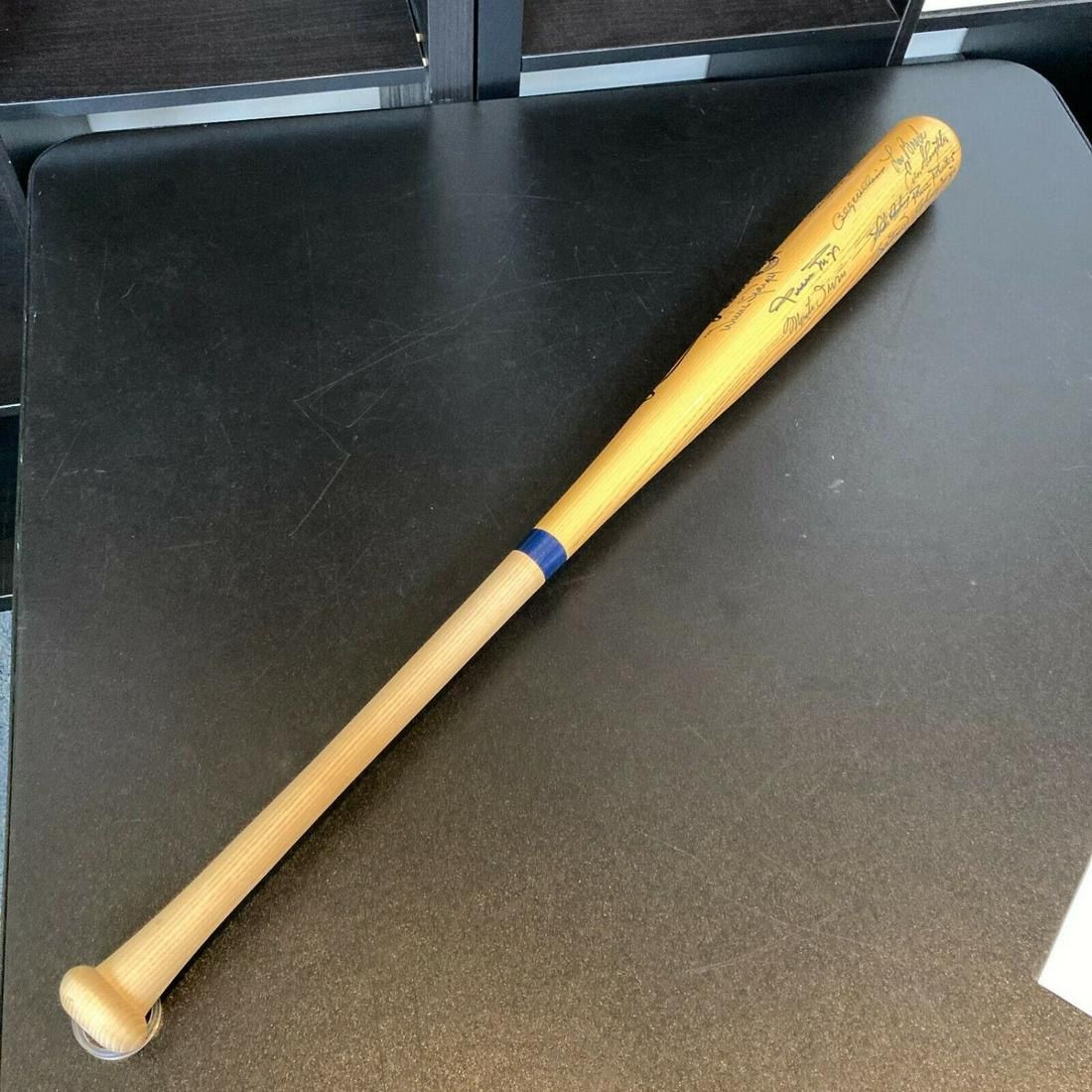 Willie Mays Ernie Banks Hall Of Fame Multi Signed Baseball Bat 17 Sigs JSA COA (1 of 2)