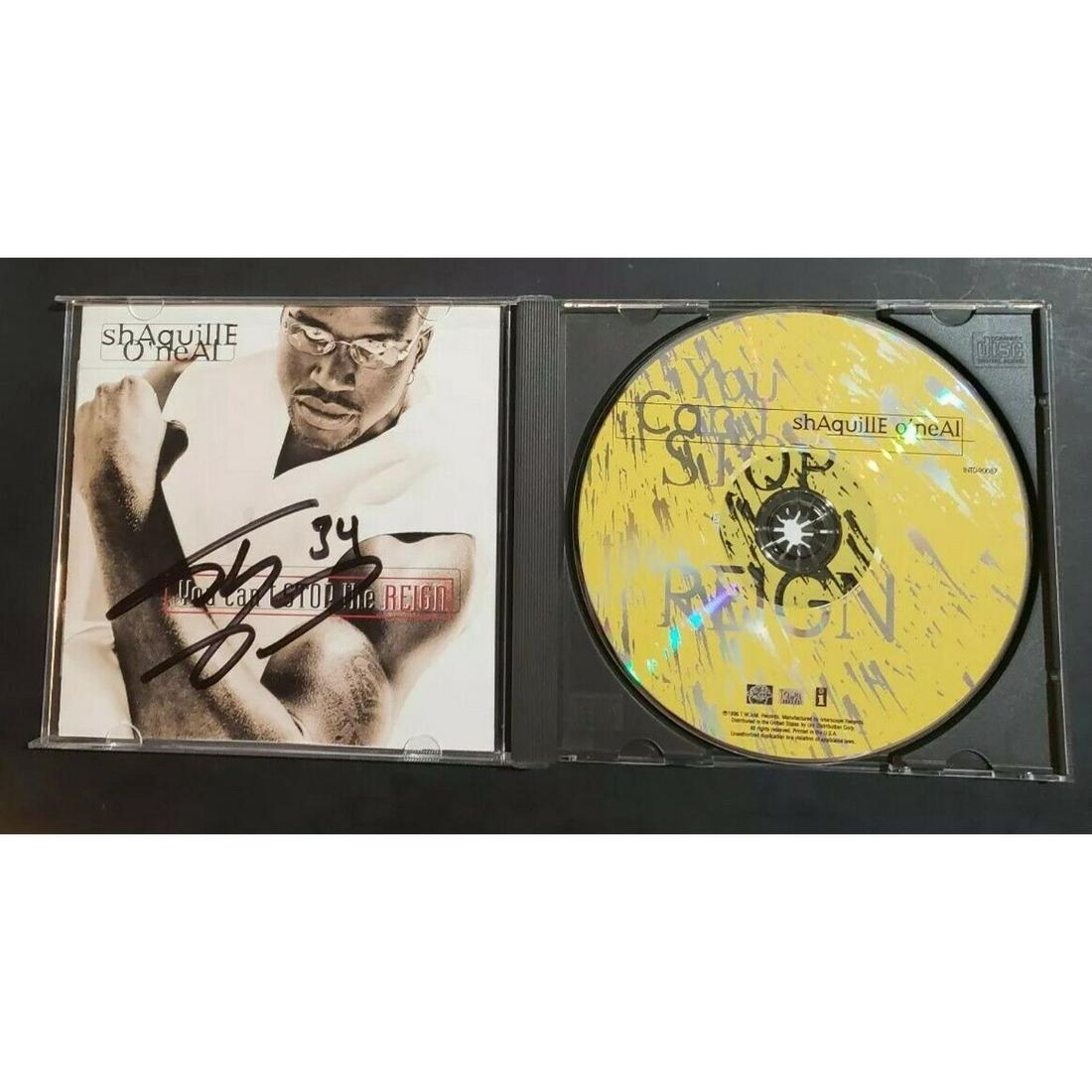 Shaquille O'Neal Signed "You Can't Stop the Reign" CD (JSA COA): Shaquille O'Neal Signed "You Can't Stop the Reign" CD (JSA COA)