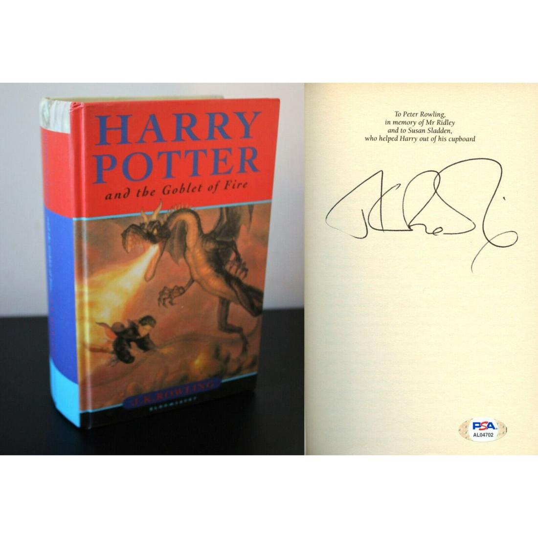 J.K. Rowling Signed 1st Edition Harry Potter & the Goblet of Fire (PSA LOA) (1 of 2)